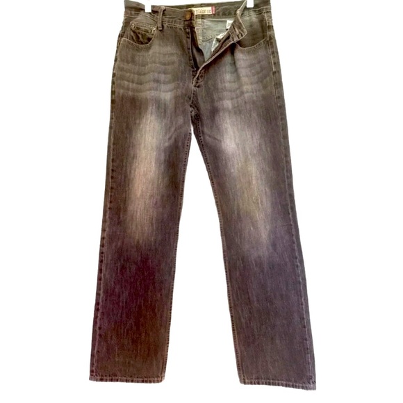 AEROPOSTALE ~ Men’s black/gray wash bootcut denim jeans size 32 x 34 - Picture 1 of 10